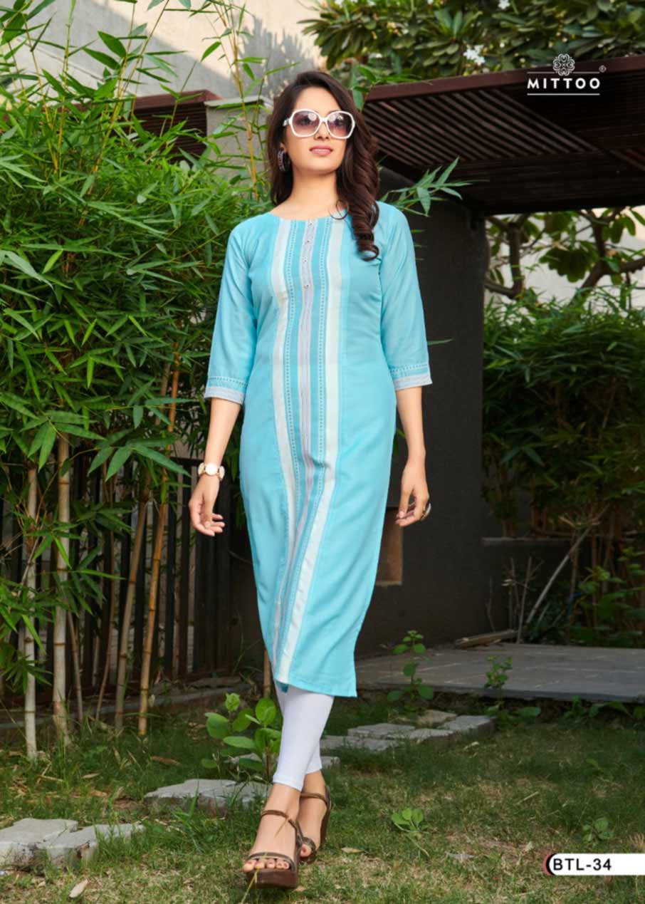 Rayon Straight Size Set Kurti Clothes Rayon Straight Size Set Kurti Clothes